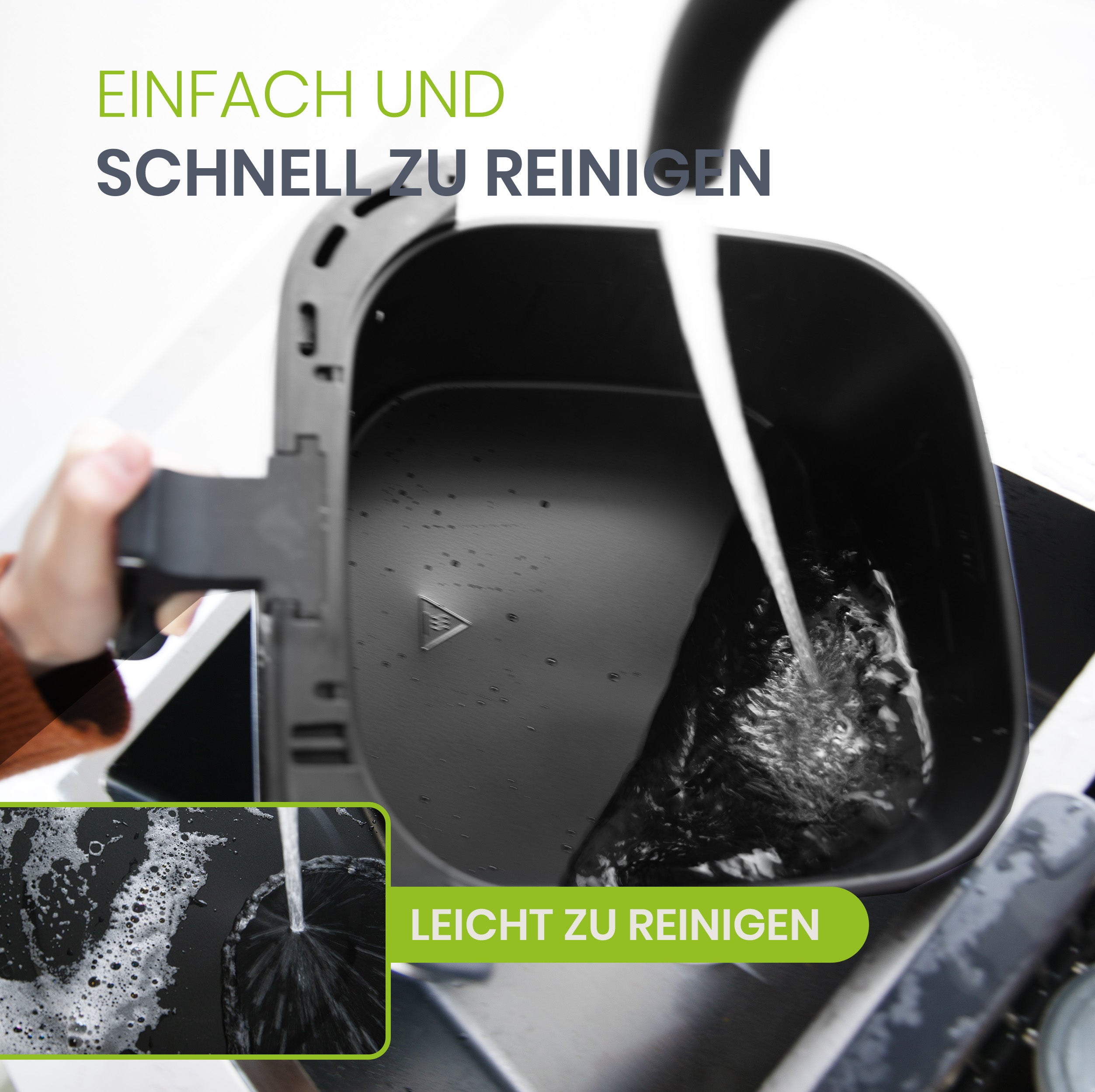 Heißluftfritteuse Kompakter Airfryer RA880 XXL, 12-in-1 Kochfunktionen Fritteuse 8 Liter mit Sichtfenster und Top-LED-Bildschirm, weniger Öl, einstellbare Zeit und Temperatur